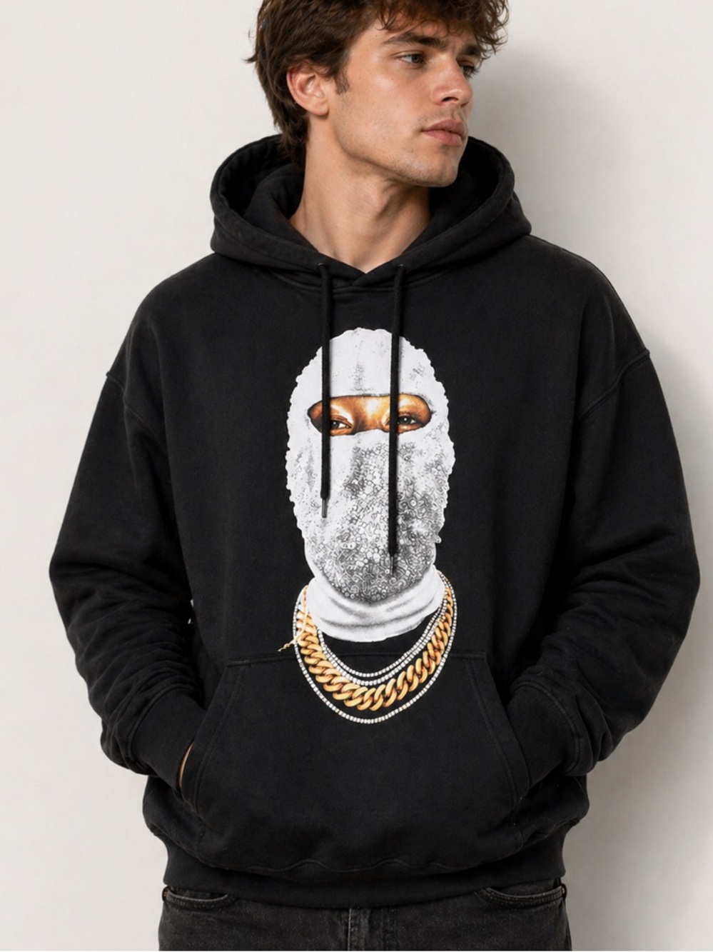IH NOM UH NIT Future Mask Graphic Hoodie - Black